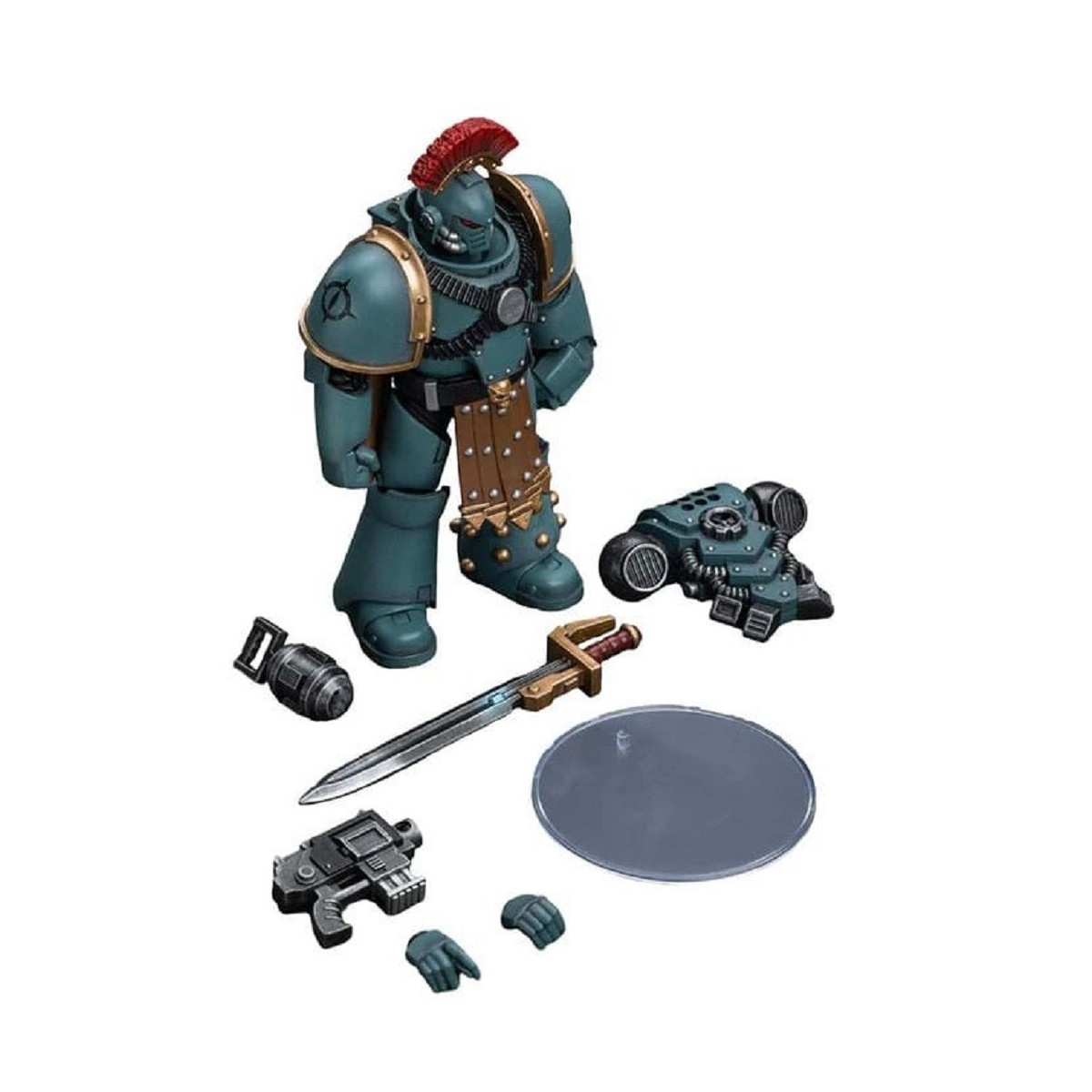 JoyToy Marines Espaciales - Hijos de Horus - MKIV Sargento de Escuadra Táctica con Puño de Poder 1/18 - Warhammer 40K