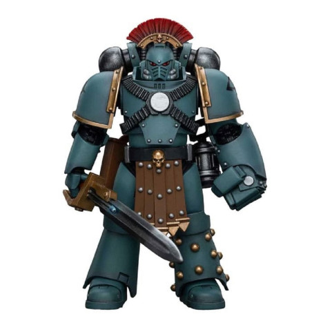JoyToy Marines Espaciales - Hijos de Horus - MKIV Sargento de Escuadra Táctica con Puño de Poder 1/18 - Warhammer 40K