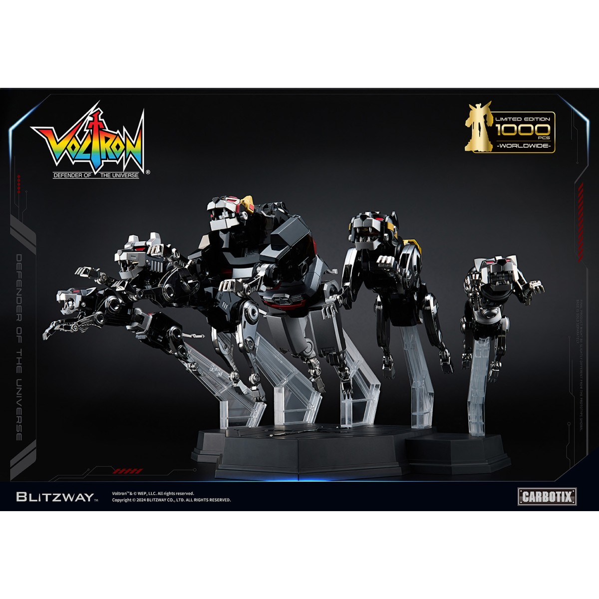 Blitzway - BLACK VOLTRON - Voltron: Defensor del Universo figura de acción Carbotix