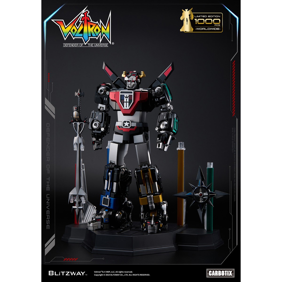 Blitzway - BLACK VOLTRON - Voltron: Defensor del Universo figura de acción Carbotix