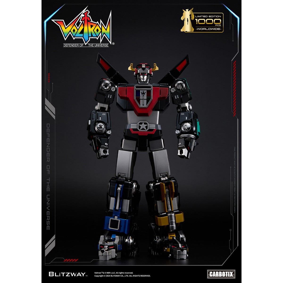 Blitzway - BLACK VOLTRON - Voltron: Defensor del Universo figura de acción Carbotix