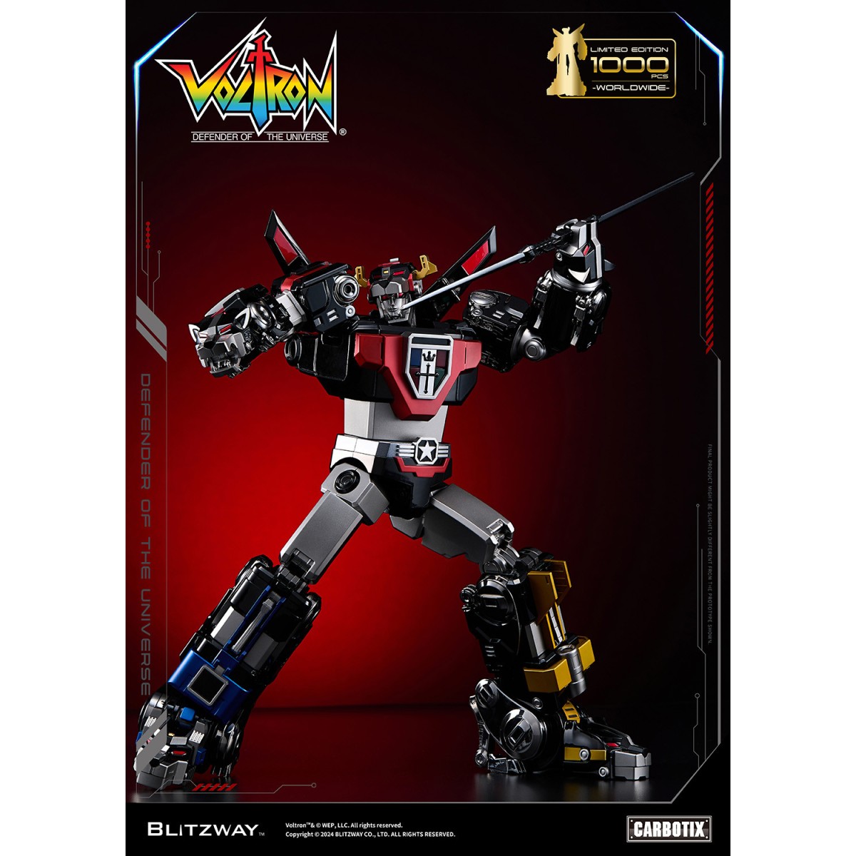 Blitzway - BLACK VOLTRON - Voltron: Defensor del Universo figura de acción Carbotix