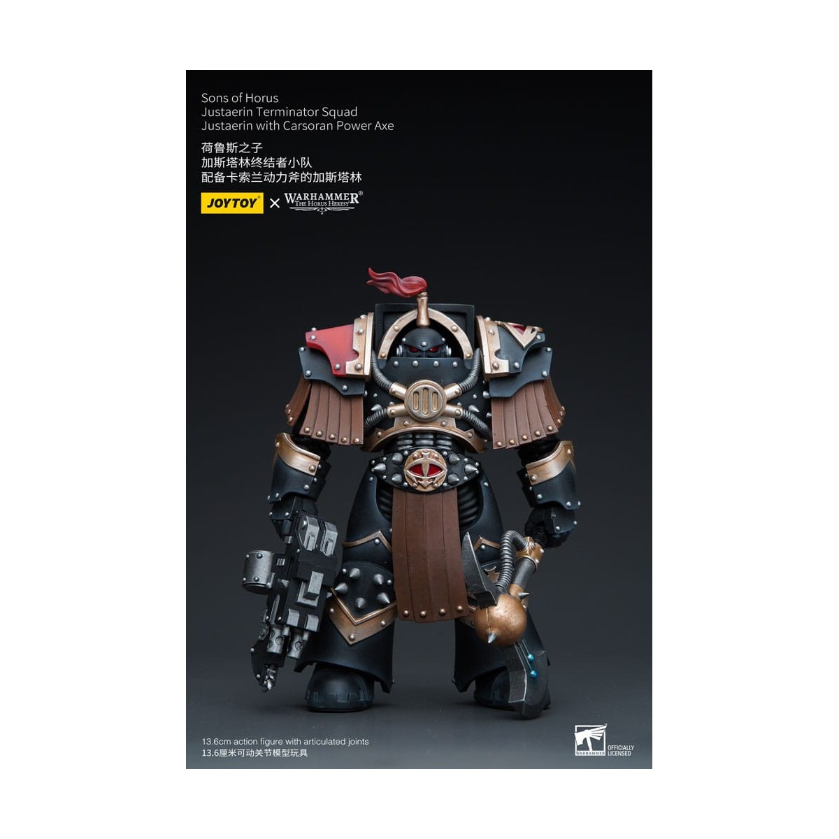 JoyToy - Hijos de Horus - Escuadra Terminator Justaerin - Justaerin con Hacha de Poder Carsoran 1/18 - La Herejía de Horus