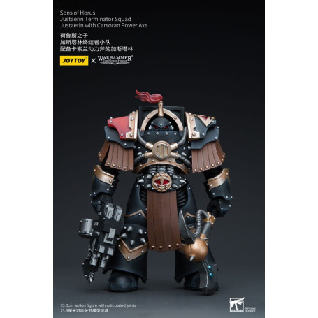 JoyToy - Hijos de Horus - Escuadra Terminator Justaerin - Justaerin con Hacha de Poder Carsoran 1/18 - La Herejía de Horus