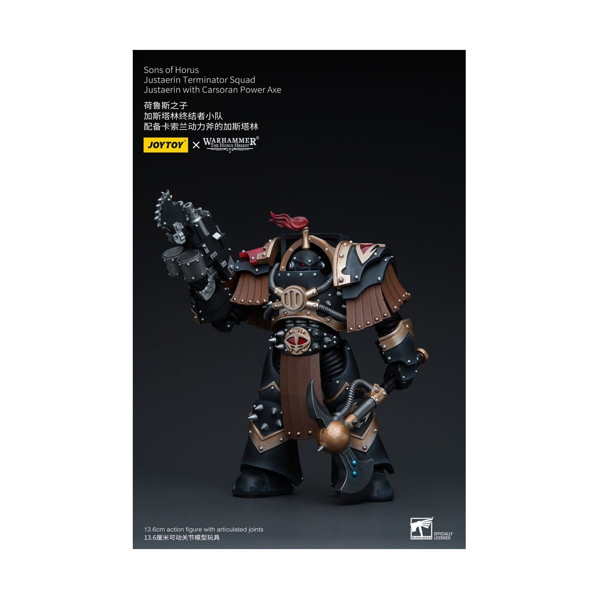 JoyToy - Hijos de Horus - Escuadra Terminator Justaerin - Justaerin con Hacha de Poder Carsoran 1/18 - La Herejía de Horus