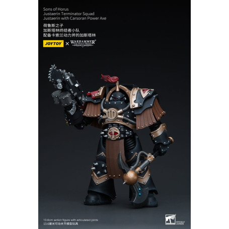 JoyToy - Hijos de Horus - Escuadra Terminator Justaerin - Justaerin con Hacha de Poder Carsoran 1/18 - La Herejía de Horus