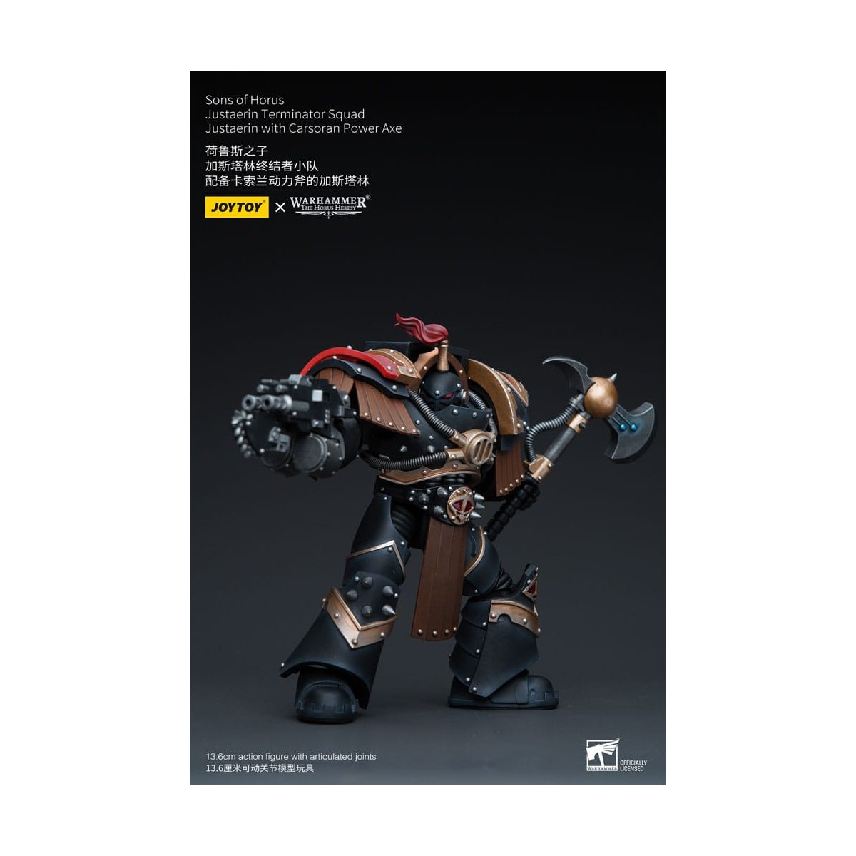 JoyToy - Hijos de Horus - Escuadra Terminator Justaerin - Justaerin con Hacha de Poder Carsoran 1/18 - La Herejía de Horus