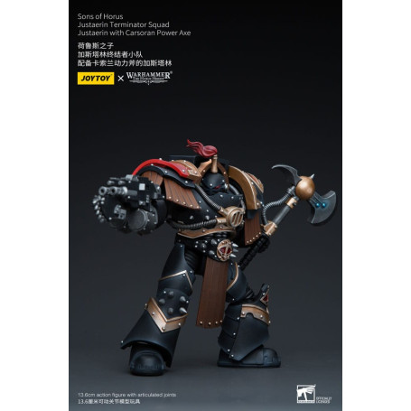JoyToy - Hijos de Horus - Escuadra Terminator Justaerin - Justaerin con Hacha de Poder Carsoran 1/18 - La Herejía de Horus