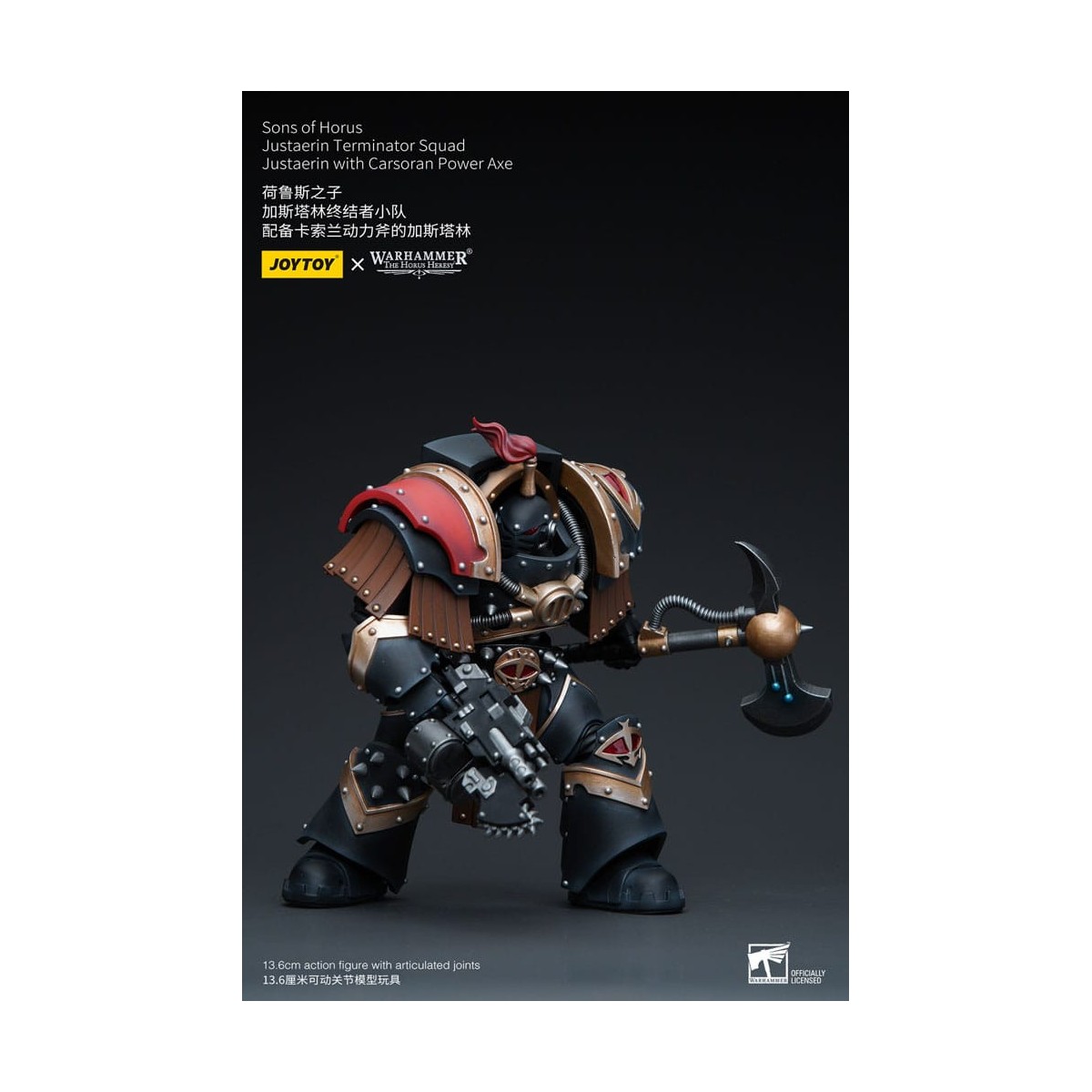 JoyToy - Hijos de Horus - Escuadra Terminator Justaerin - Justaerin con Hacha de Poder Carsoran 1/18 - La Herejía de Horus