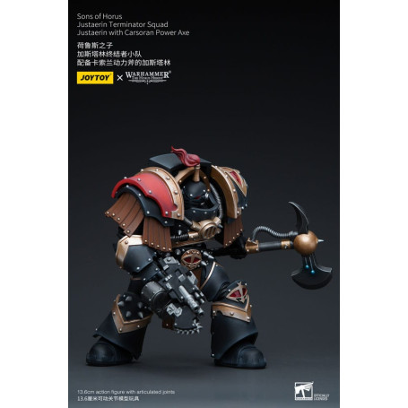 JoyToy - Hijos de Horus - Escuadra Terminator Justaerin - Justaerin con Hacha de Poder Carsoran 1/18 - La Herejía de Horus