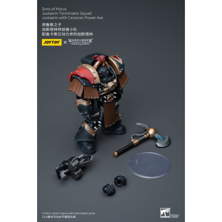 JoyToy - Hijos de Horus - Escuadra Terminator Justaerin - Justaerin con Hacha de Poder Carsoran 1/18 - La Herejía de Horus