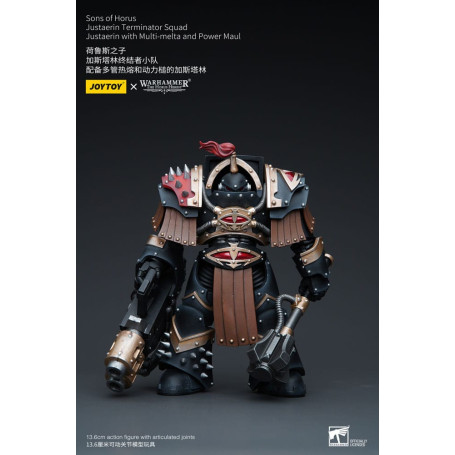 JoyToy - Hijos de Horus - Escuadra Terminator Justaerin - Justaerin con Multi-melta y Power Maul 1/18 - La Herejía de Horus