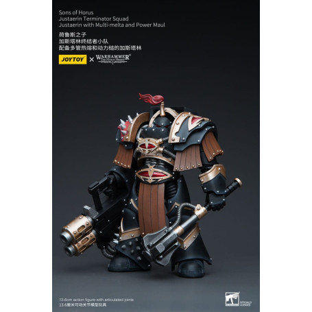 JoyToy - Hijos de Horus - Escuadra Terminator Justaerin - Justaerin con Multi-melta y Power Maul 1/18 - La Herejía de Horus