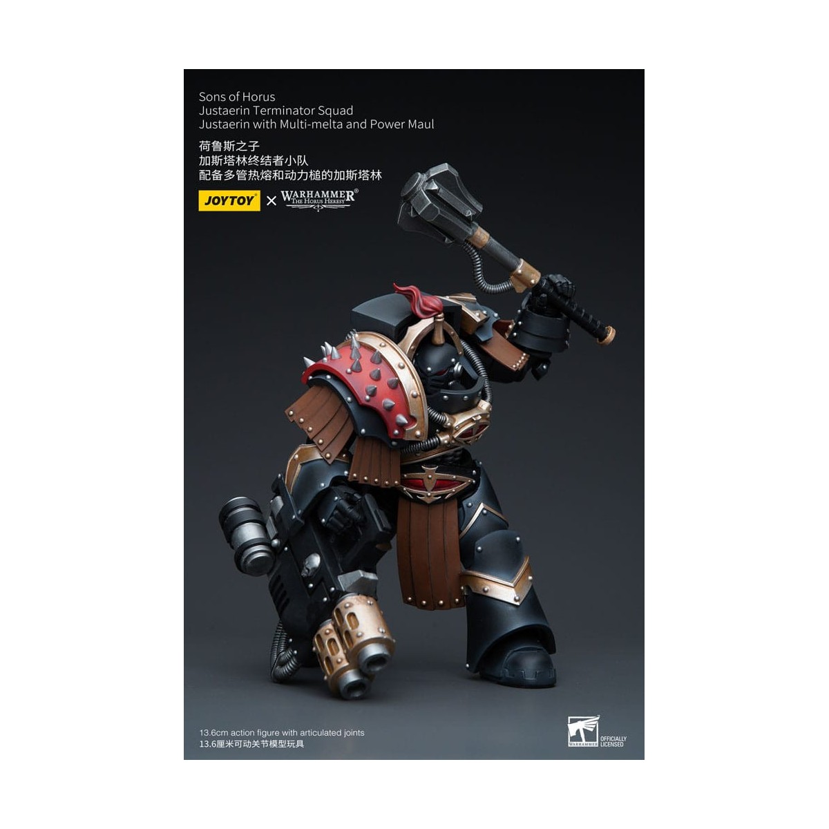 JoyToy - Hijos de Horus - Escuadra Terminator Justaerin - Justaerin con Multi-melta y Power Maul 1/18 - La Herejía de Horus