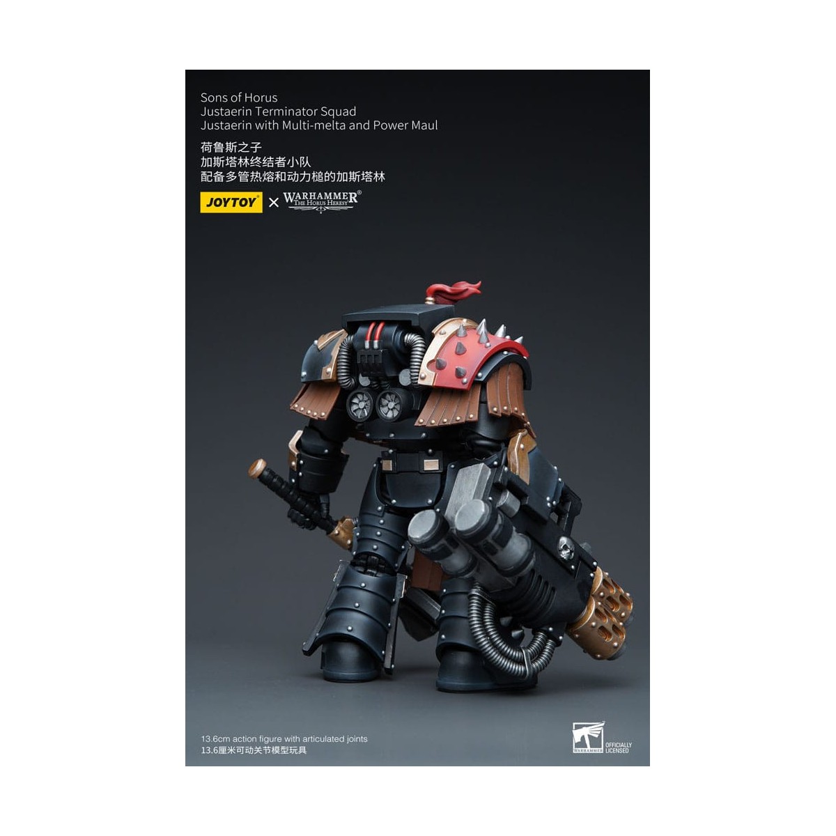 JoyToy - Hijos de Horus - Escuadra Terminator Justaerin - Justaerin con Multi-melta y Power Maul 1/18 - La Herejía de Horus