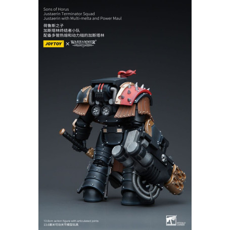 JoyToy - Hijos de Horus - Escuadra Terminator Justaerin - Justaerin con Multi-melta y Power Maul 1/18 - La Herejía de Horus