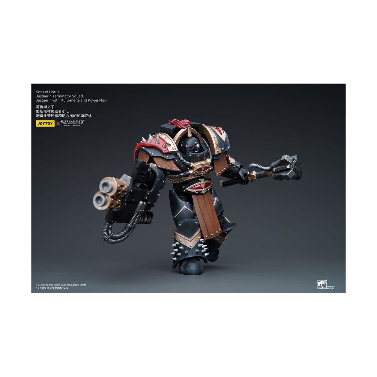 JoyToy - Hijos de Horus - Escuadra Terminator Justaerin - Justaerin con Multi-melta y Power Maul 1/18 - La Herejía de Horus