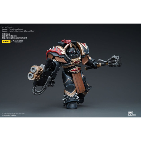 JoyToy - Hijos de Horus - Escuadra Terminator Justaerin - Justaerin con Multi-melta y Power Maul 1/18 - La Herejía de Horus