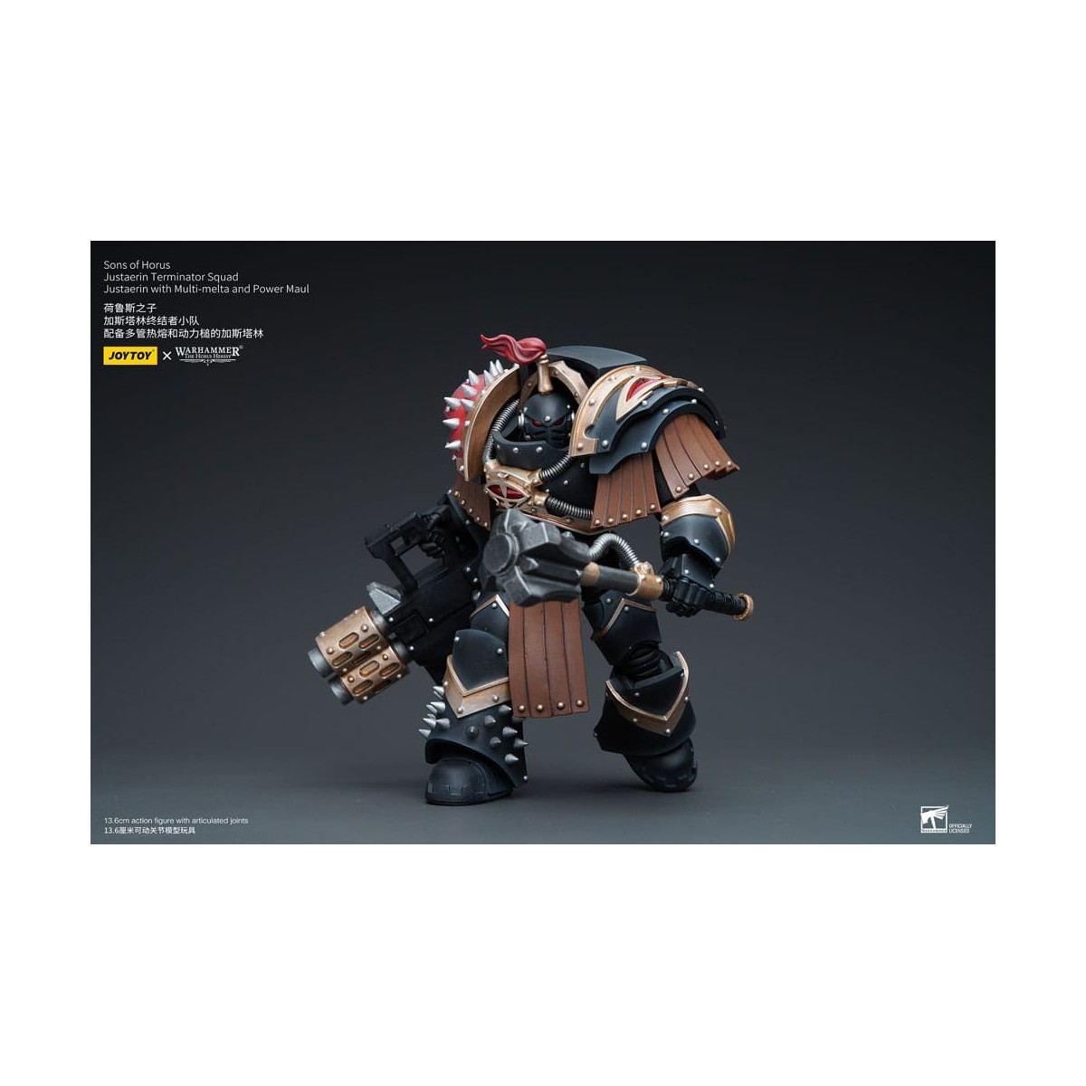 JoyToy - Hijos de Horus - Escuadra Terminator Justaerin - Justaerin con Multi-melta y Power Maul 1/18 - La Herejía de Horus
