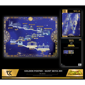 Cartoon Kingdom - Saint Seiya Póster Santuario Dorado 40X30cm - Los Caballeros del Zodiaco