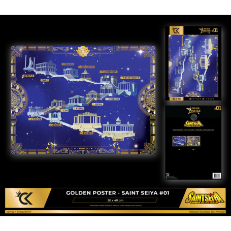 Cartoon Kingdom - Saint Seiya Póster Santuario Dorado 40X30cm - Los Caballeros del Zodiaco