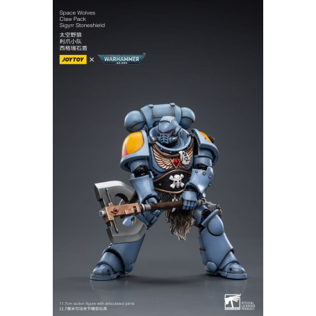 JoyToy Space Marines - Space Wolves - Claw Pack Sigyrr Stoneshield 1/18 - Warhammer 40K