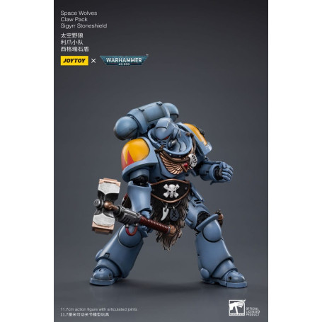 JoyToy Space Marines - Space Wolves - Claw Pack Sigyrr Stoneshield 1/18 - Warhammer 40K