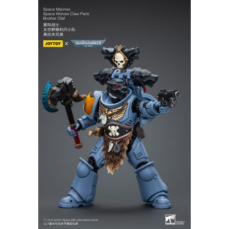 JoyToy Space Marines - Space Wolves - Claw Pack Hermano Olaf 1/18 - Warhammer 40K
