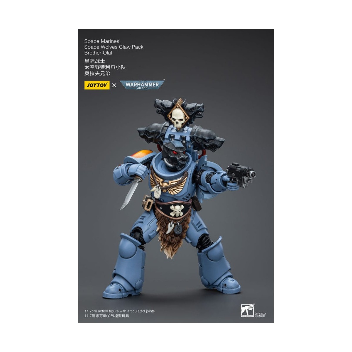JoyToy Space Marines - Space Wolves - Claw Pack Hermano Olaf 1/18 - Warhammer 40K