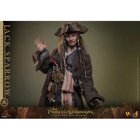 Hot Toys Piratas del Caribe - Jack Sparrow Edición Deluxe - Dead Men Tell No Tales