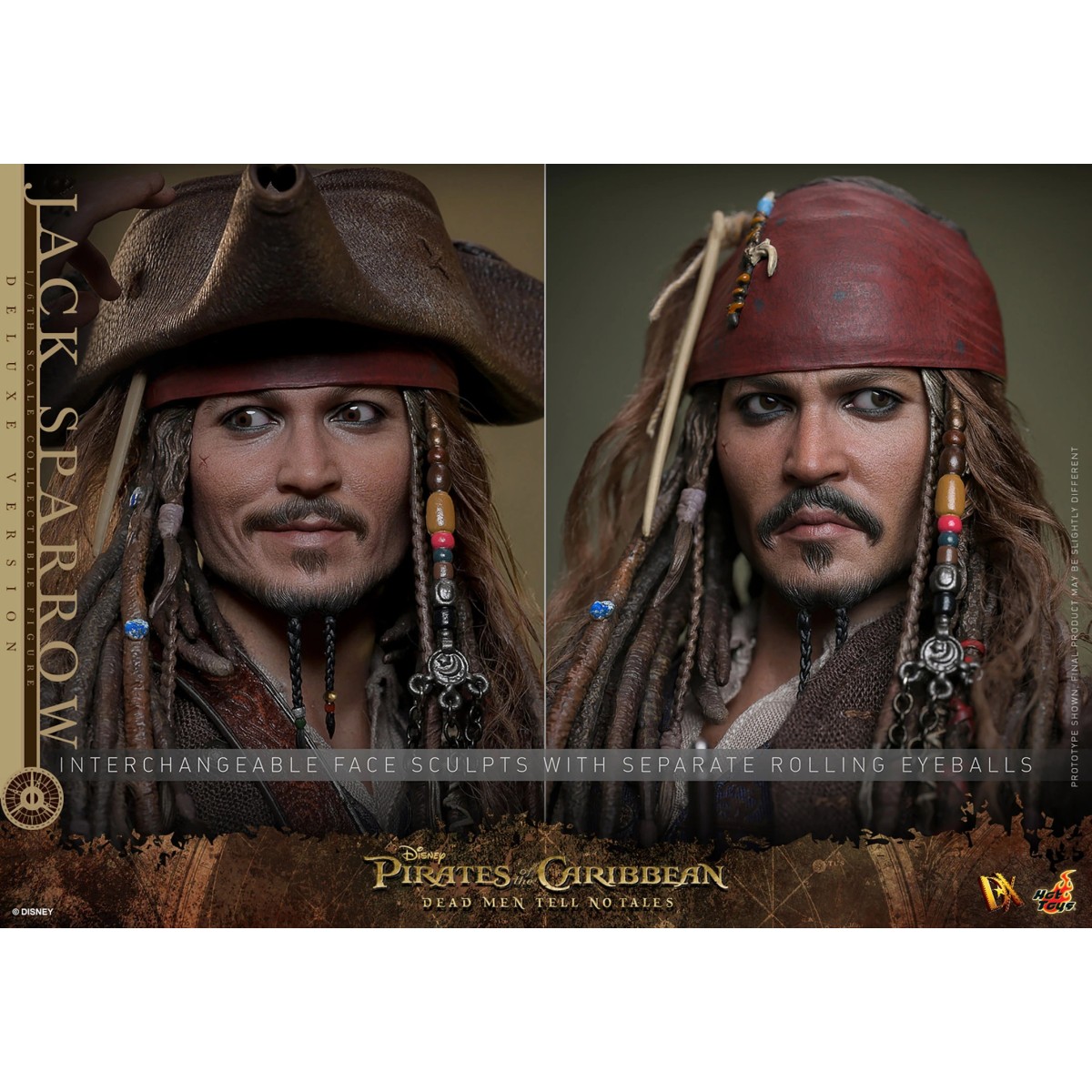Hot Toys Piratas del Caribe - Jack Sparrow Edición Deluxe - Dead Men Tell No Tales