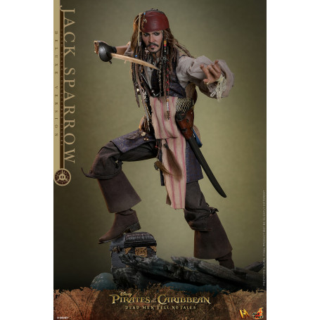 Hot Toys Piratas del Caribe - Jack Sparrow Edición Deluxe - Dead Men Tell No Tales