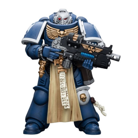 JoyToy - Marines Espaciales - Ultramarines - Sternguard Veterano con Combi-Plasma 1/18 - Warhammer 40K