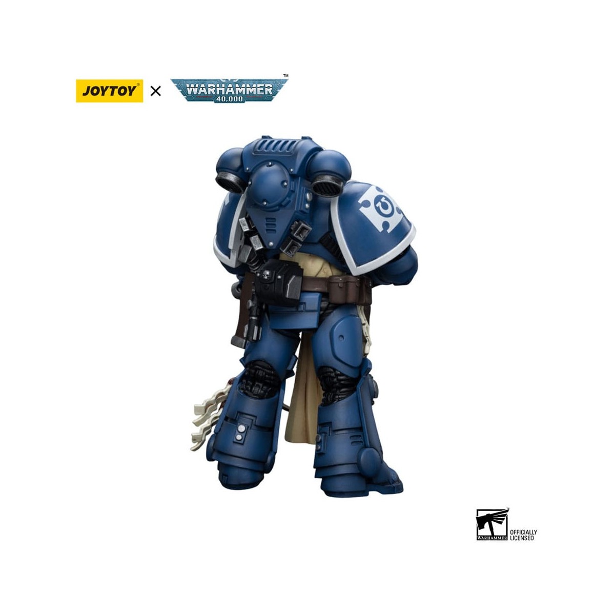 JoyToy - Marines Espaciales - Ultramarines - Sternguard Veterano con Auto Bolt Rifle 1/18 - Warhammer 40K
