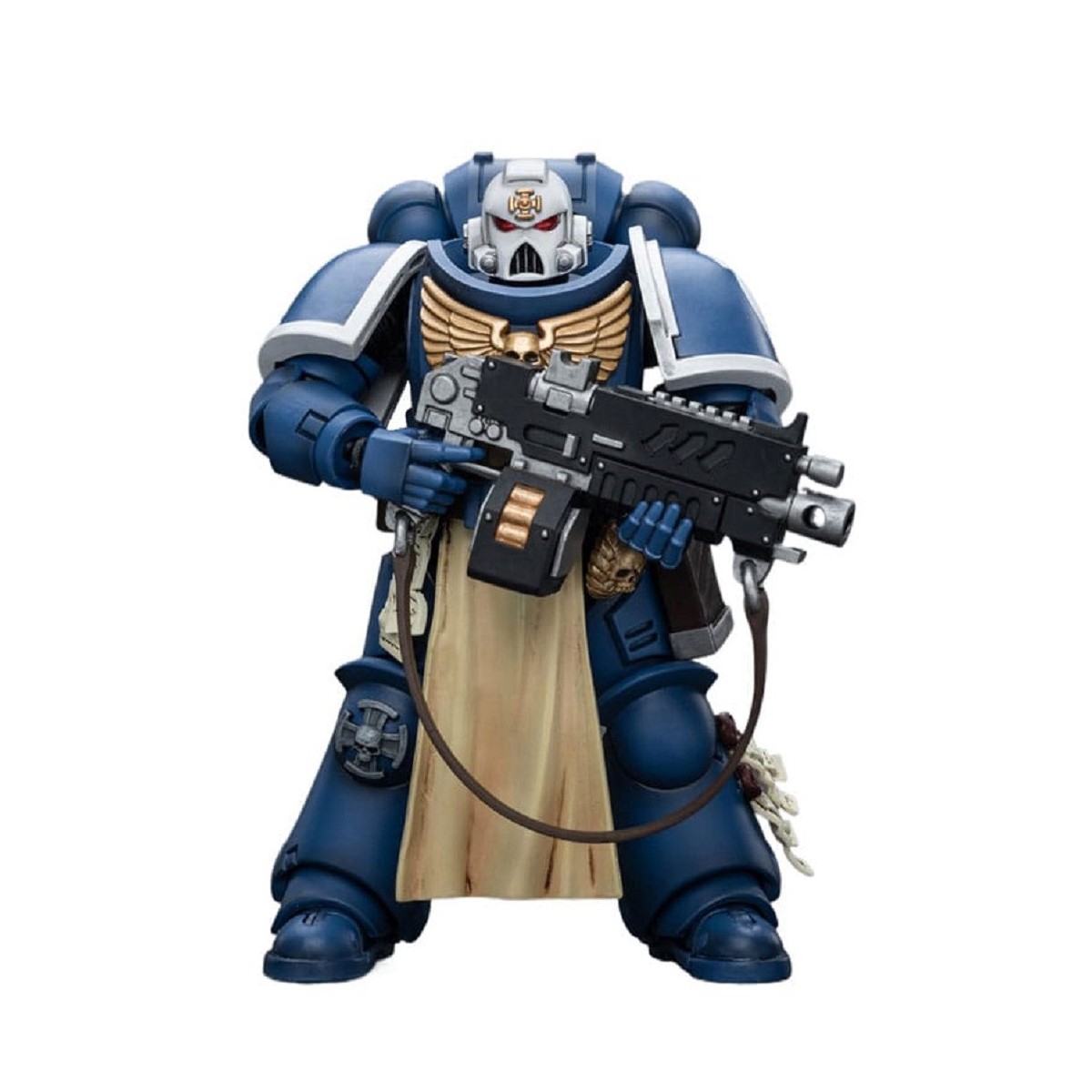 JoyToy - Marines Espaciales - Ultramarines - Sternguard Veterano con Auto Bolt Rifle 1/18 - Warhammer 40K