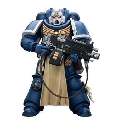 JoyToy - Marines Espaciales - Ultramarines - Sternguard Veterano con Auto Bolt Rifle 1/18 - Warhammer 40K