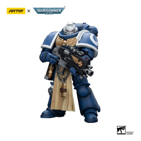 JoyToy - Marines Espaciales - Ultramarines - Sternguard Veterano con Rifle de Cerrojo 1/18 - Warhammer 40K