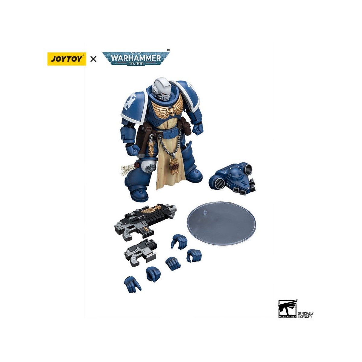 JoyToy - Marines Espaciales - Ultramarines - Sternguard Veterano con Rifle de Cerrojo 1/18 - Warhammer 40K