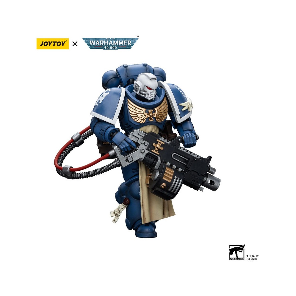 JoyToy - Marines Espaciales - Ultramarines - Sternguard Veterano con Bólter Pesado 1/18 - Warhammer 40K