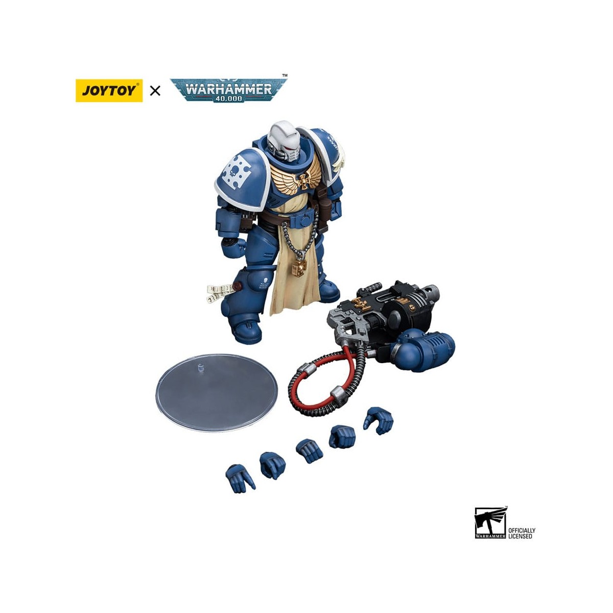 JoyToy - Marines Espaciales - Ultramarines - Sternguard Veterano con Bólter Pesado 1/18 - Warhammer 40K