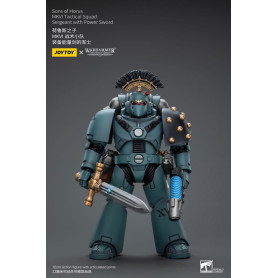 JoyToy Marines Espaciales - Hijos de Horus - MKIV Sargento de Escuadra Táctica con Espada de Poder 1/18 - Warhammer 40K