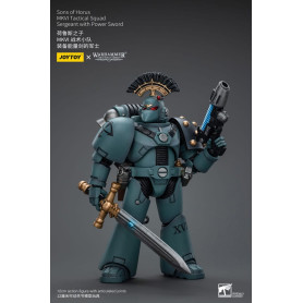 JoyToy Marines Espaciales - Hijos de Horus - MKIV Sargento de Escuadra Táctica con Espada de Poder 1/18 - Warhammer 40K