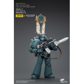 JoyToy Space marines - Sons of Horus - MKIV Tactical Squad Legionary with Legion Vexilla 2 1/18 - Warhammer 40K
