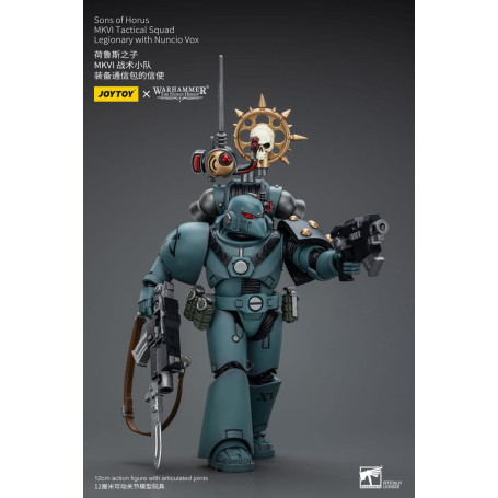 JoyToy Space marines - Sons of Horus - MKIV Tactical Squad Legionary with Legionary with Nuncio Vox 1/18 - Warhammer 40K