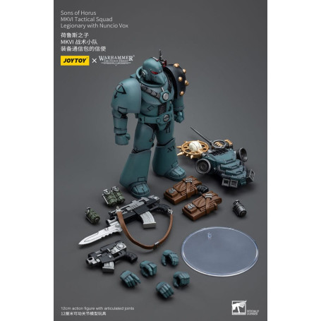 JoyToy Space marines - Sons of Horus - MKIV Tactical Squad Legionary with Legionary with Nuncio Vox 1/18 - Warhammer 40K