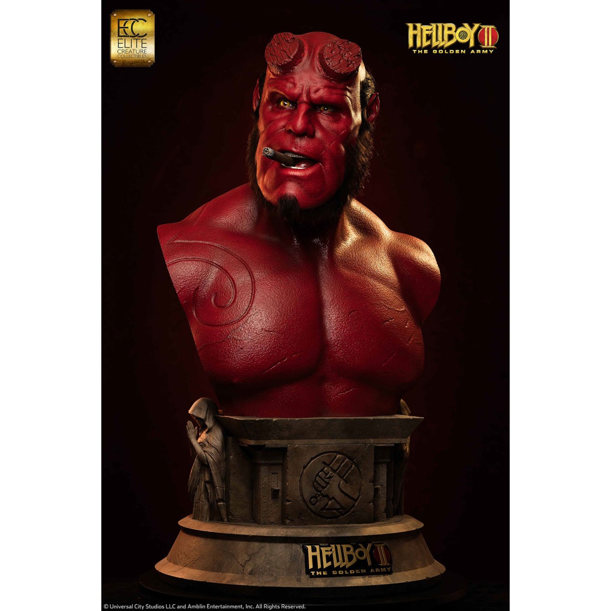 Toynami Criatura de Élite - HELLBOY BUST 1:1 - Hellboy II