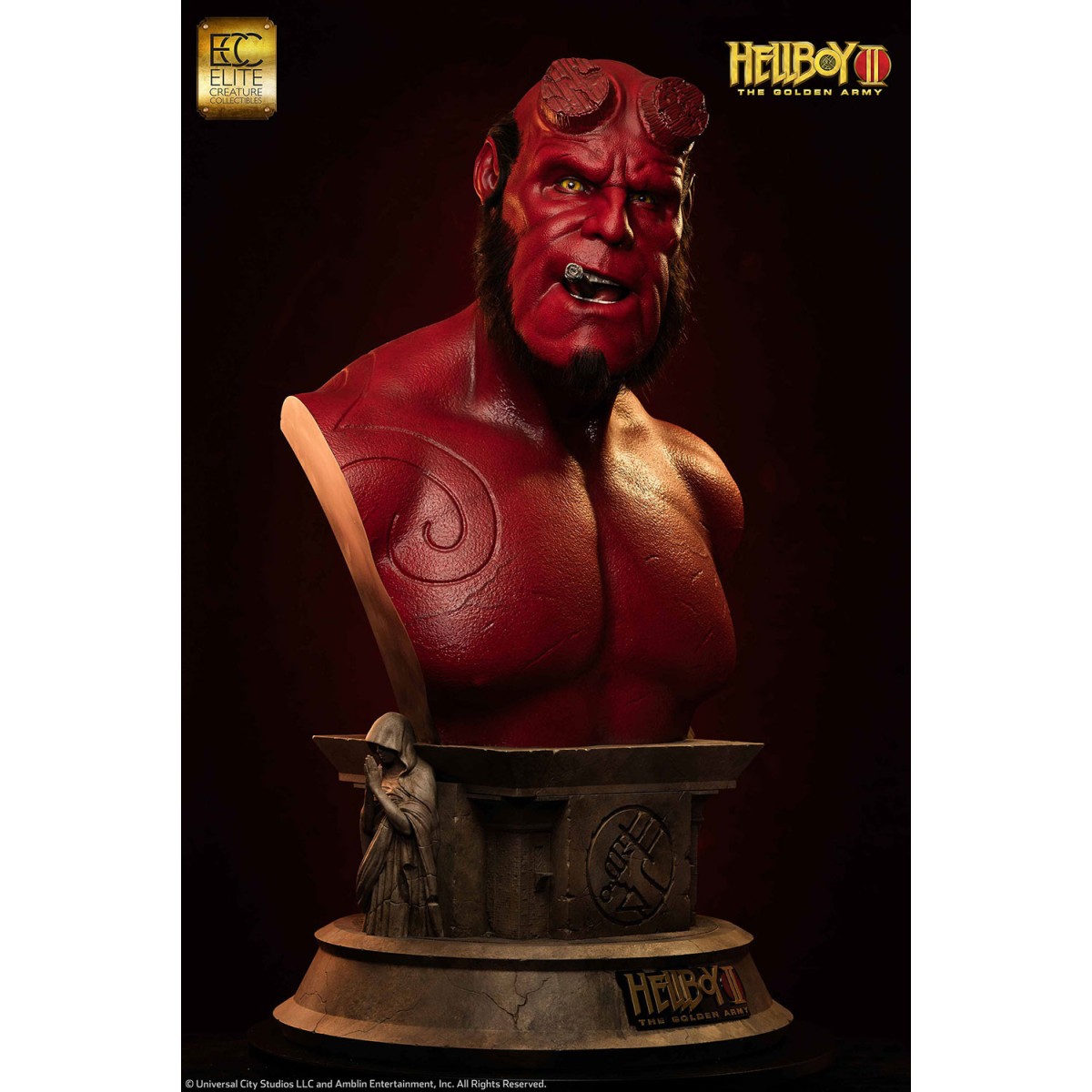 Toynami Criatura de Élite - HELLBOY BUST 1:1 - Hellboy II