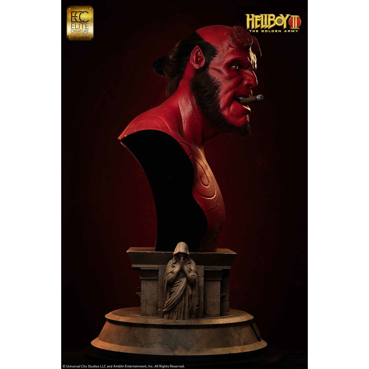 Toynami Criatura de Élite - HELLBOY BUST 1:1 - Hellboy II