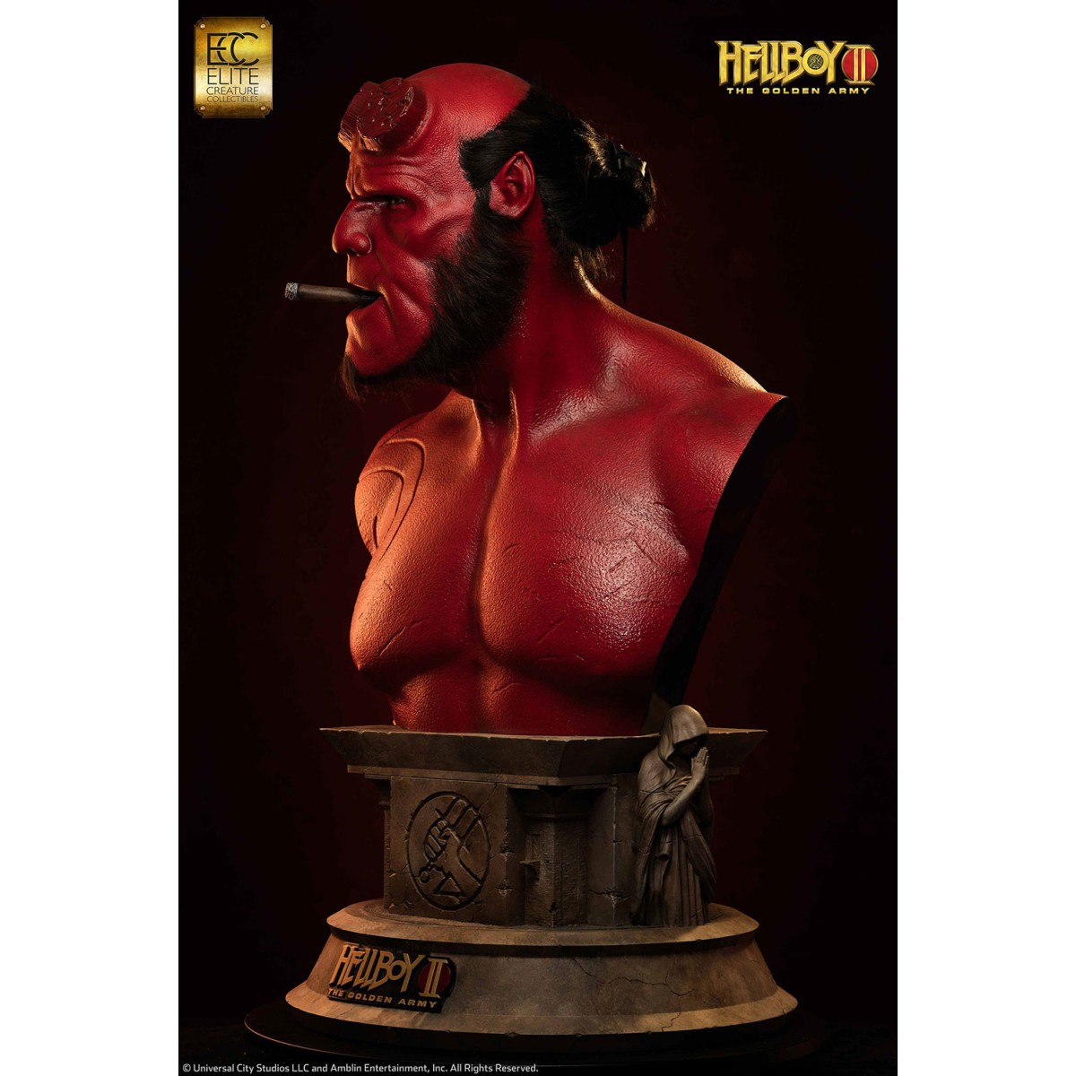 Toynami Criatura de Élite - HELLBOY BUST 1:1 - Hellboy II