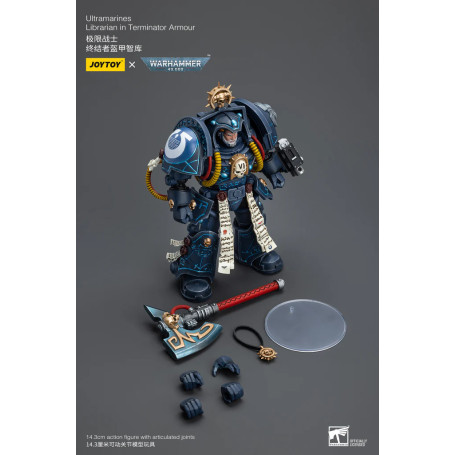 JoyToy - Marines Espaciales - Ultramarines - Bibliotecario con Armadura Terminator 1/18 - Warhammer 40K